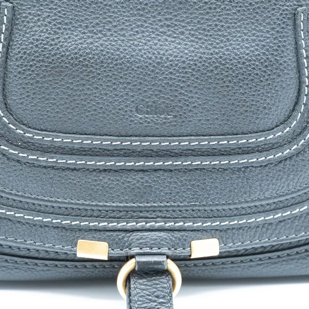 Chloe Calfskin Marcie Small Bi-Color Satchel Black